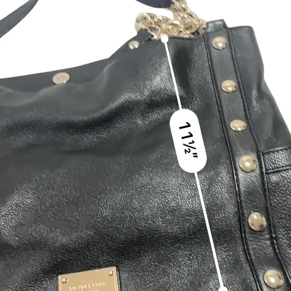 Michael Kors Astor large studded leather tote bag black pebbled leather - Picture 12 of 14